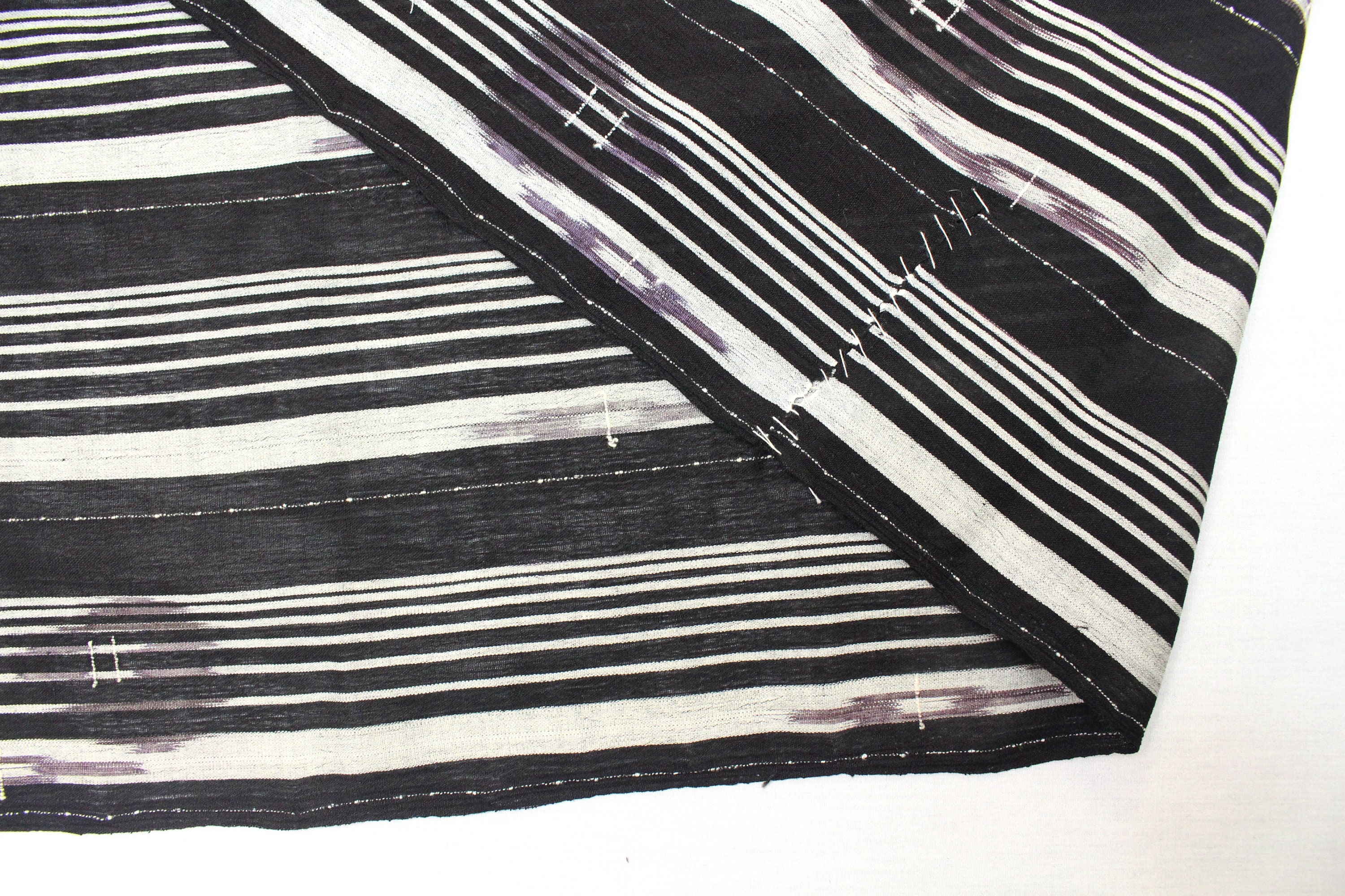 Japanese Kasuri Ikat. Linen Cotton. Traditional Striped Fabric with ...