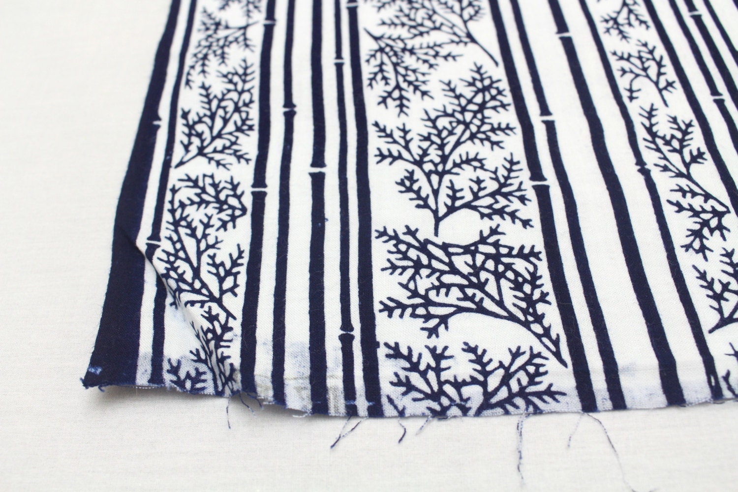 Full Fabric Bolt for Traditional Clothing Ref: 1608A Japanese Vintage Indigo Yukata Cotton Hand Dyed Indigo.