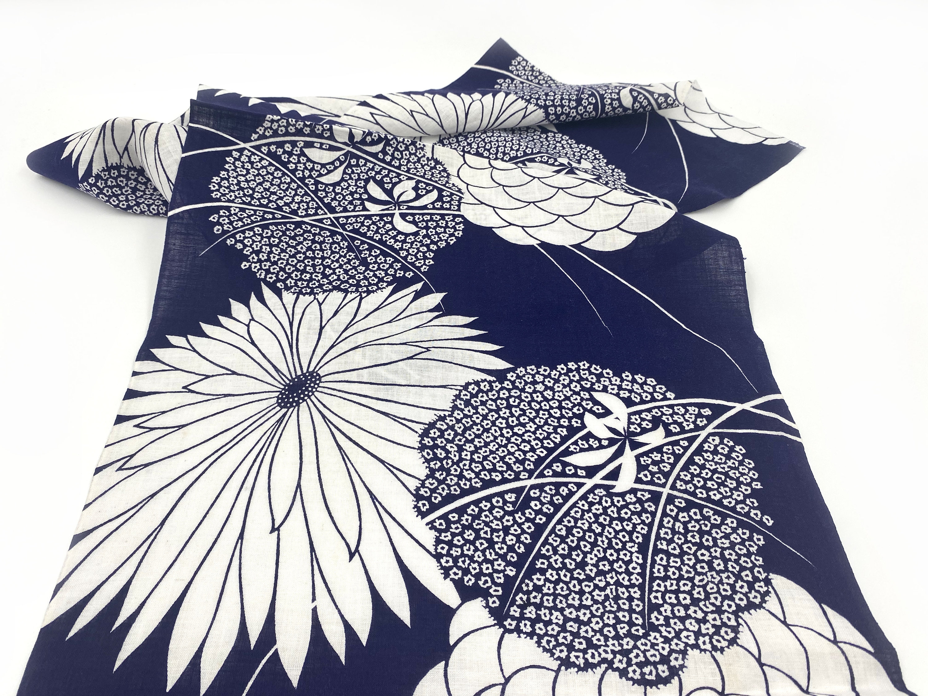 japanese-yukata-cotton-deep-indigo-blue-fabric-floral-chrysanthemum