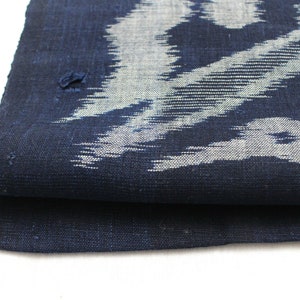 E-Gasuri. Japanese Ikat. Vintage Cotton. Picture Ikat. Woven Textile. Indigo Cotton. Boro Cotton. Quilting Fabric. Indigo Cotton Fabric image 2