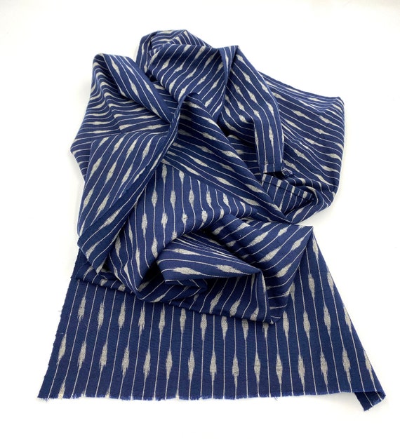 Japanese Fabric. Japanese Cotton. Japanese Ikat. Striped Etsy