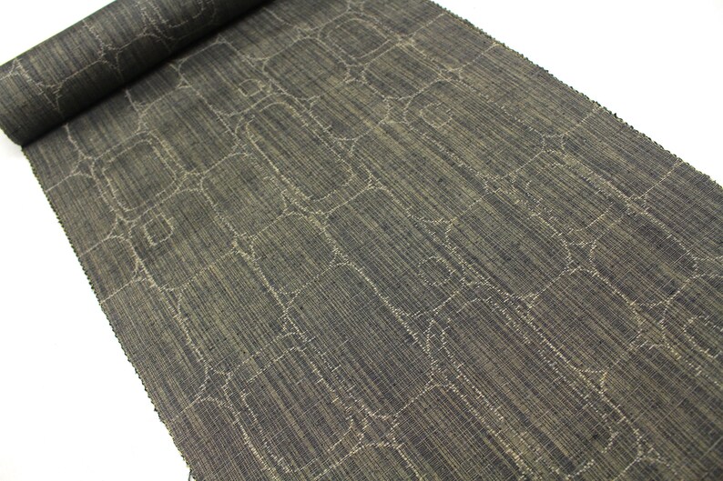 Kuno Tsumugi Cotton. Japanese Ikat Fabric. Traditional Kimono Bolt. Ref: 1953 image 6