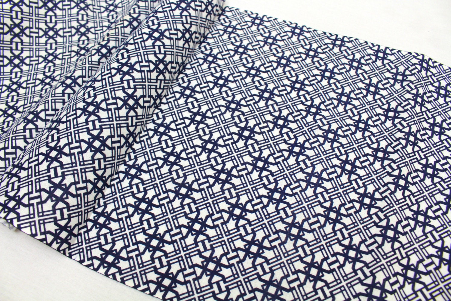 Japanese Vintage Yukata Cotton Fabric. Full Bolt Available (Ref 1212 )