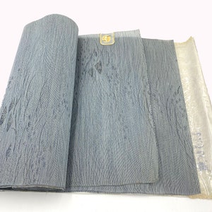 Japanese Kimono Fabric. Sheer Blue Fabric. Mixed Woven Wool. Pale Blue Fabric. Vintage Fabric. Japanese Fabric. image 9