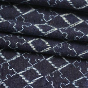 Japanese Katazome. Indigo Dyed Textile. Japanese Indigo. Stenciled Cotton. Japanese Fabric. Vintage Indigo. Quilting Cotton. Antique Cotton. image 2