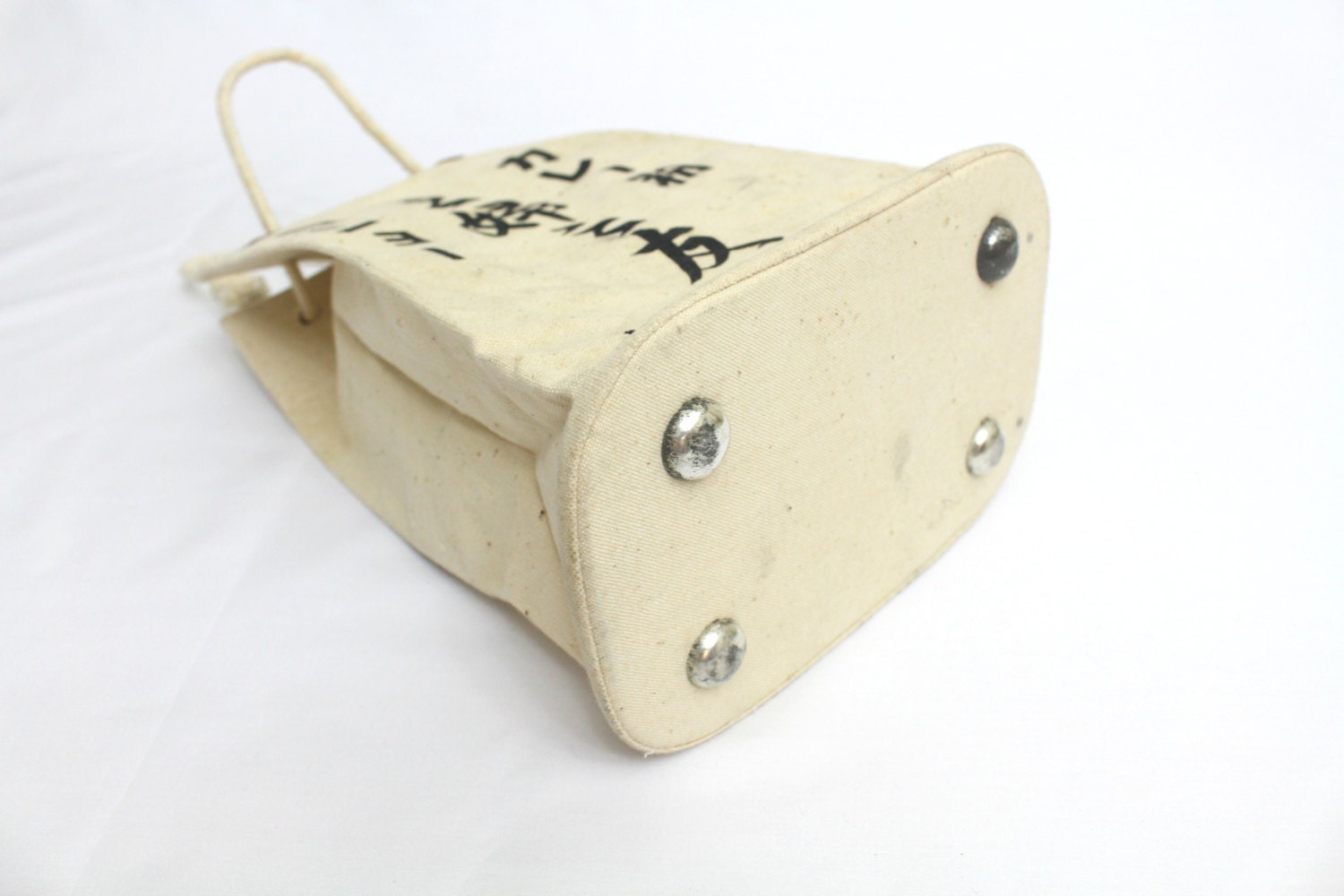 Vintage Industrial Japanese Drawstring Bag. Tool Bag, Storage