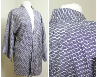 Japanese Haori. Japanese Jacket. Japanese Coat. Purple Haori. Womens Haori. Kimono Jacket. Traditional Coat.