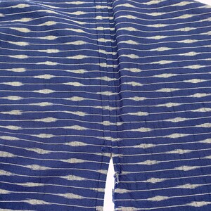 Japanese Fabric. Japanese Cotton. Japanese Ikat. Striped Cotton. Quilting Cotton. Hand Woven Cotton. Kimono Fabric. Blue Striped Cotton. image 7