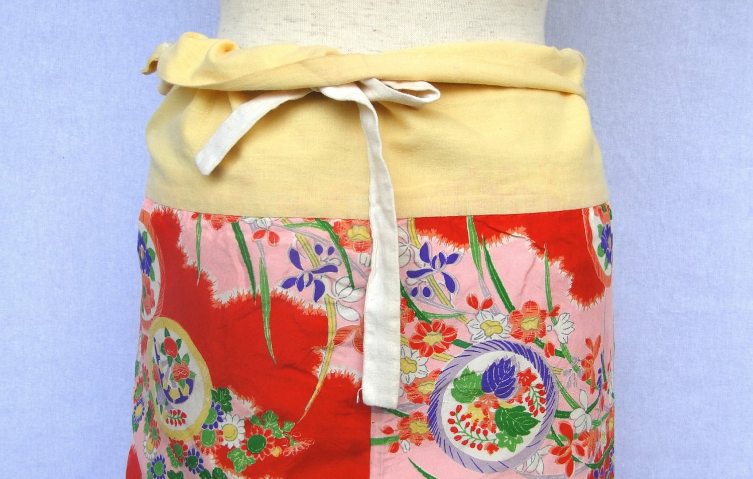 Japanese Koshimaki Under Skirt. Vintage Silk and Cotton Wrap Around ...