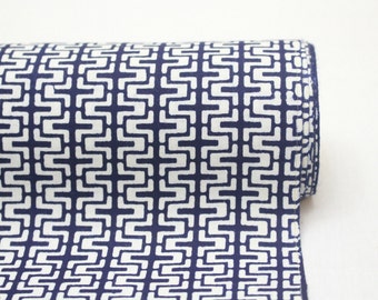 Japanese Cotton. Blue and White. Geometric Cotton. Vintage Fabric. Yukata Cotton. Cotton Fabric. Light Cotton. Japanese Fabric. Traditional