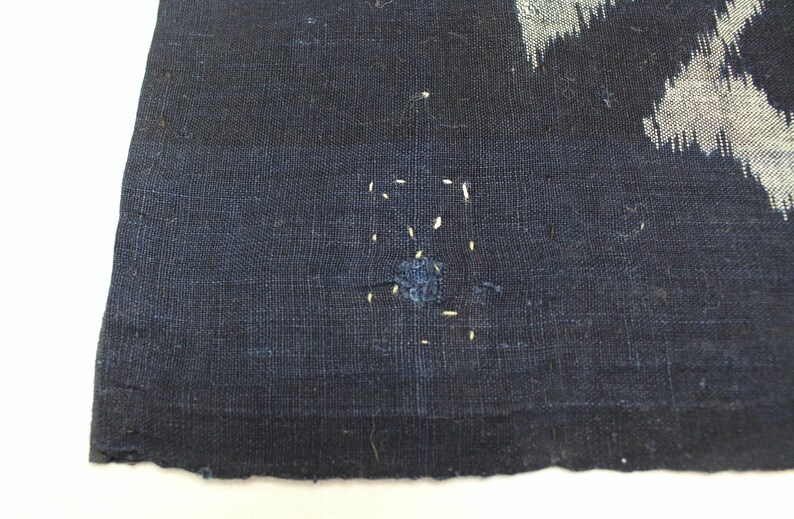 E-Gasuri. Japanese Ikat. Vintage Cotton. Picture Ikat. Woven Textile. Indigo Cotton. Boro Cotton. Quilting Fabric. Indigo Cotton Fabric image 7