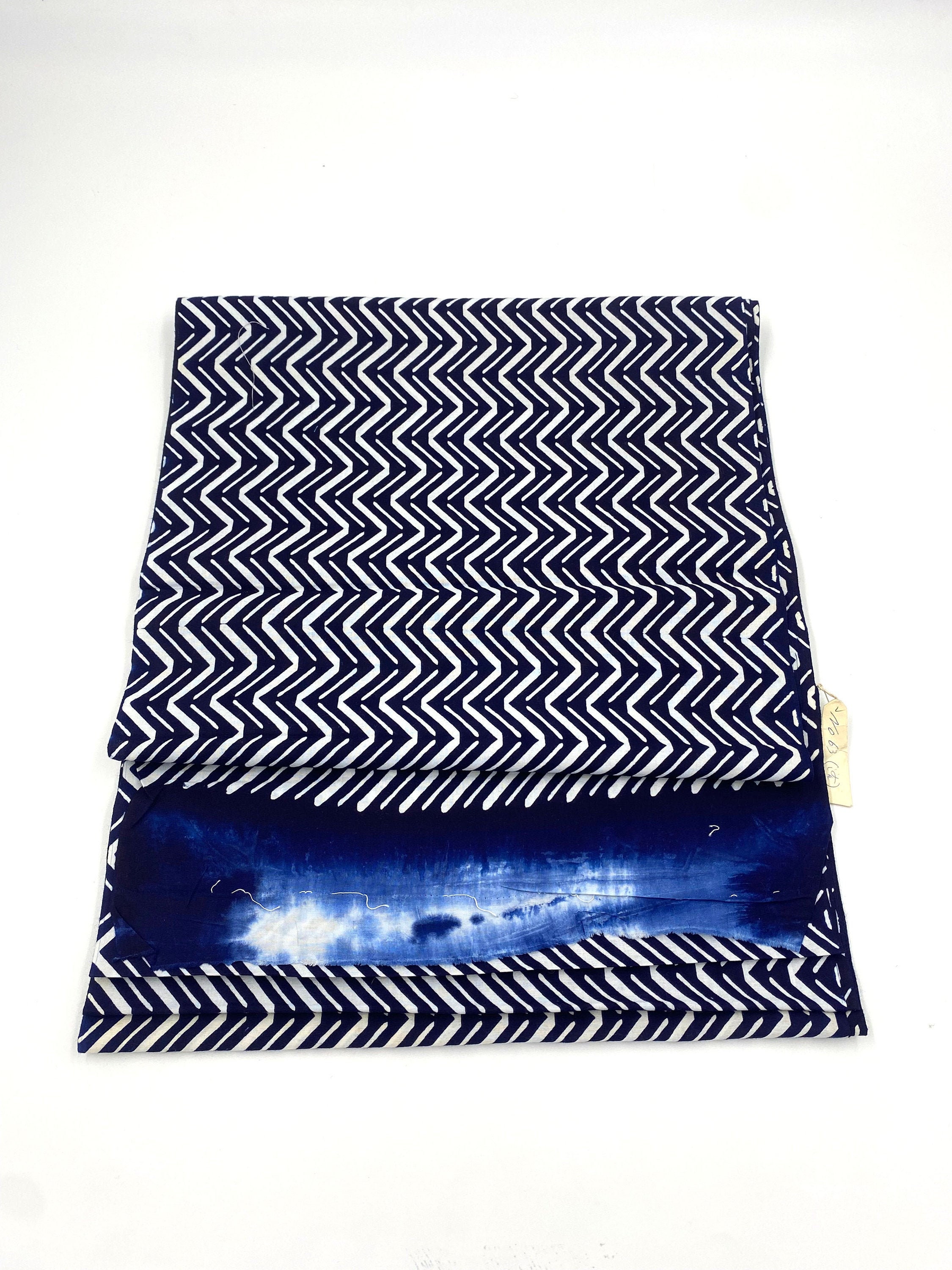 Japanese Cotton. Yukata Cotton. Vintage Japanese. Blue and White Cotton