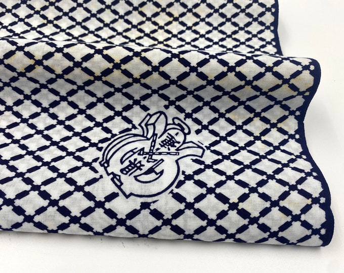 Japanese Cotton. Blue and White. Geometric Cotton. Vintage Fabric. Yukata Cotton. Cotton Fabric. Light Cotton. Japanese Fabric. Traditional