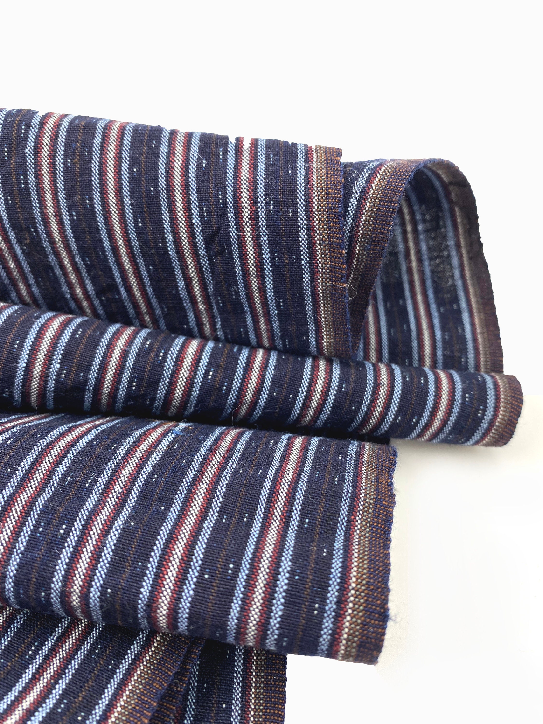 Japanese Fabric. Japanese Cotton. Japanese Ikat. Striped Cotton