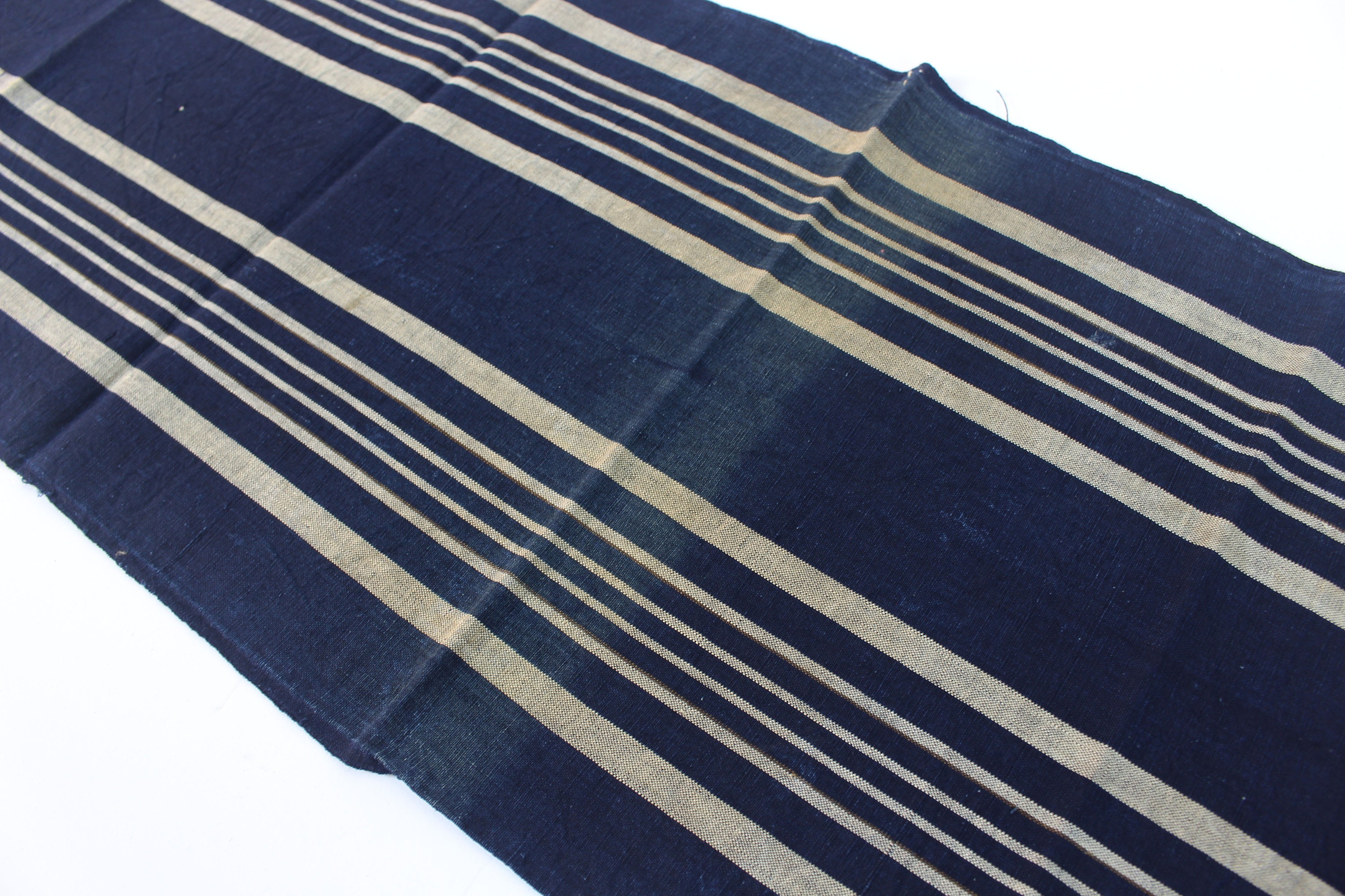 Japanese Ikat Cotton. Vintage Indigo. Shima Panel. Japanese Fabric ...