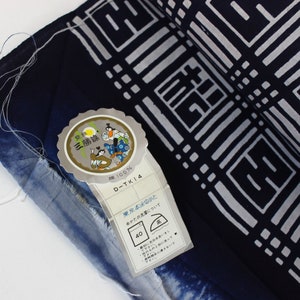 Vintage Japanese. Yukata Bolt. Blue and White. Geometric Cotton. Japanese Cotton. Geometric Fabric. Japanese Indigo. Indigo Cotton. 2084 image 9