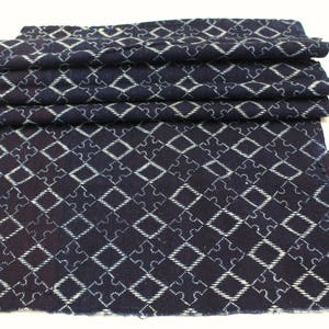 Japanese Katazome. Indigo Dyed Textile. Japanese Indigo. Stenciled Cotton. Japanese Fabric. Vintage Indigo. Quilting Cotton. Antique Cotton. image 6