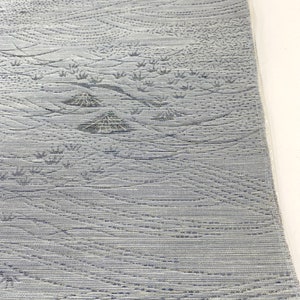 Japanese Kimono Fabric. Sheer Blue Fabric. Mixed Woven Wool. Pale Blue Fabric. Vintage Fabric. Japanese Fabric. image 7