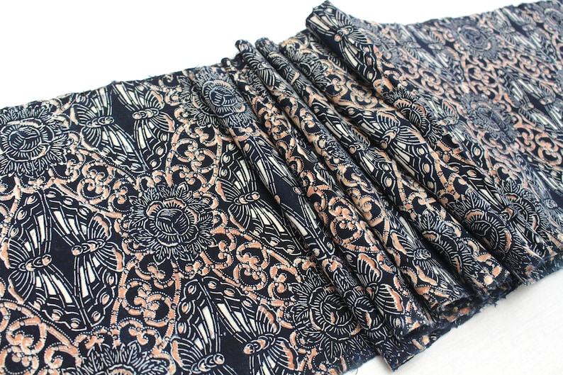 EXCEPTIONAL. Japanese Katazome. Japanese Antique. Cotton Fabric. Indigo Dyed. Boro Textile. Stencil Dyed. Folk Fabric. Quilting Fabric image 2