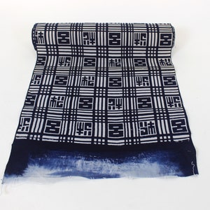 Vintage Japanese. Yukata Bolt. Blue and White. Geometric Cotton. Japanese Cotton. Geometric Fabric. Japanese Indigo. Indigo Cotton. 2084 image 4