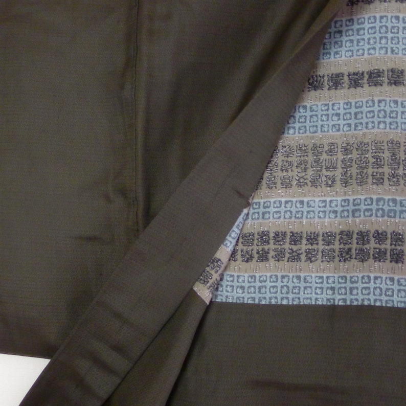 Men Kimono jacket Japanese wall decor oshima tsumugi silk collector textile