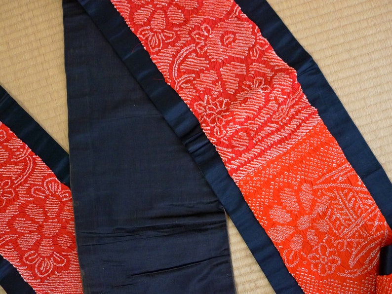Edo style Kimono sash Yukata belt Chuya obi belt Black and | Etsy