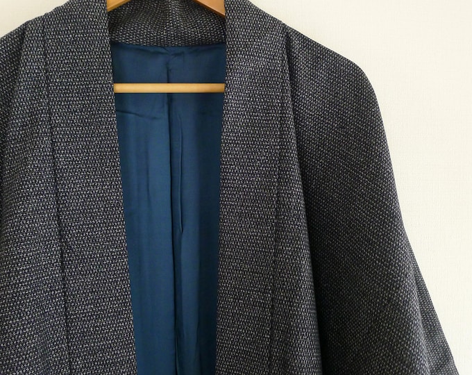 Blue Wool Kimono Jacket for Men Oversize Japanese Jackets Etsy