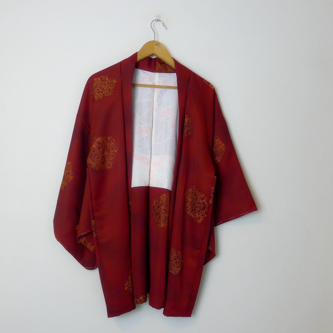 ROUGE ombre red haori vintage silk Kimono jacket in | Etsy
