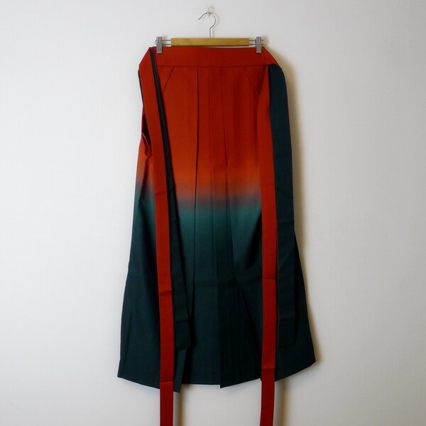 Authentic Vintage Japanese Hakama for Women, yabane pattern, vegan friendly, size LL 108cm long!