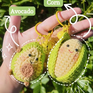 Boucles D'Oreilles Citron & Porte-Clés Avocat - Neufs - Cadeau Mignon Et Fruité