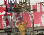 Rustic Vintage Dazey Churn No. 40 Glass Butter Churn with Wooden Paddle Farm Chic February 14 1922 St Louis Missouri MO 22 Made in USA