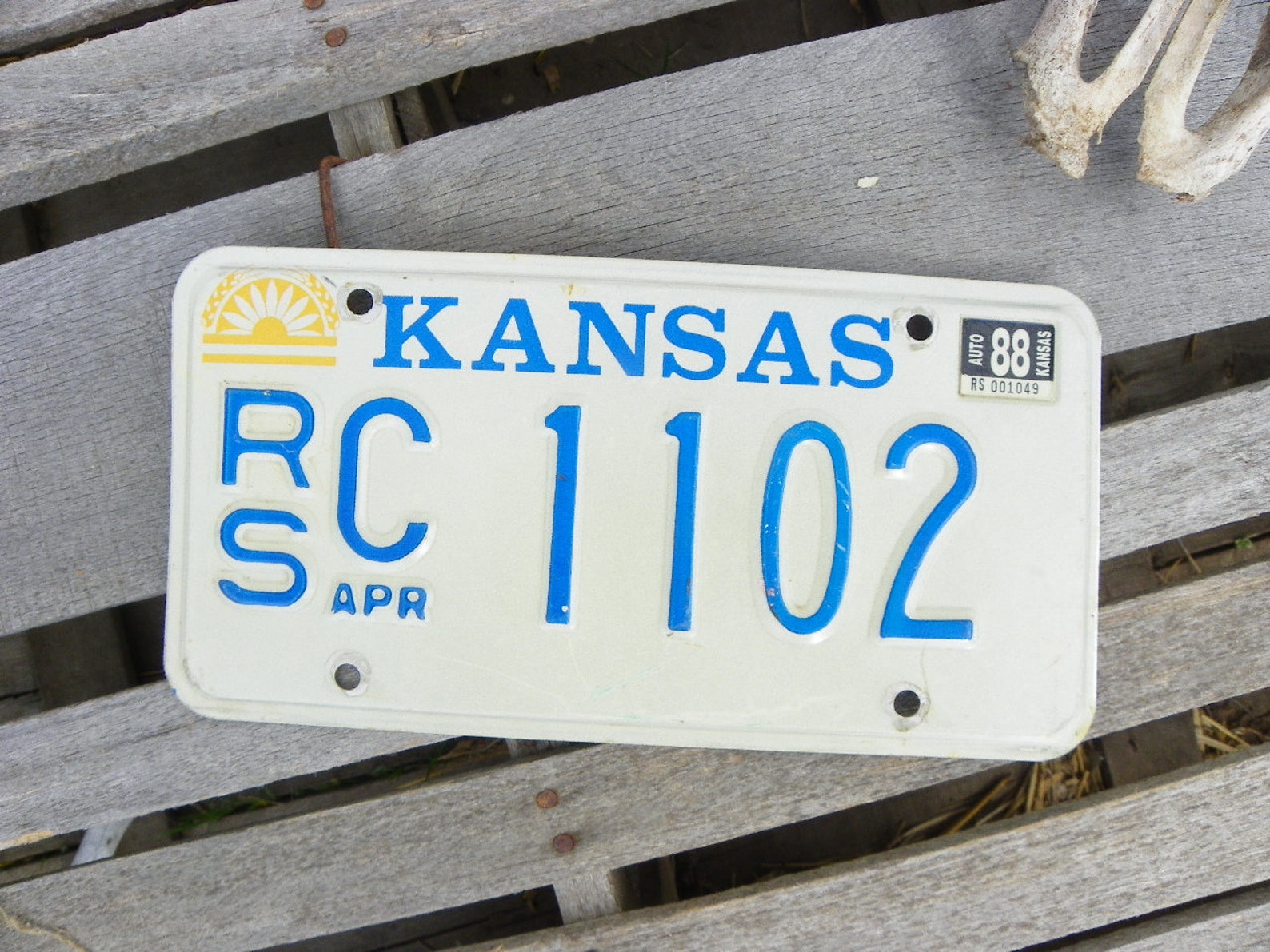 Vintage 1988 Kansas License Plate 1980s 1980's 80s Etsy