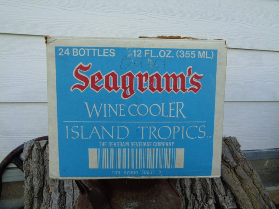 Vintage Seagram's Wine Cooler Glass Bottles Cardboard Etsy