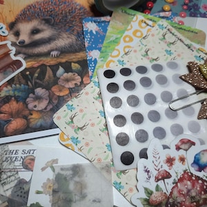 SCRAPPY BAG, Mix Scrapbook, Stickers, Planning, Junk Journal, Tags, Ephemera, Masking Tape, Agenda, Diario, Journaling Cards, Washi