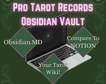 Modello Obsidian.MD per registrazioni e diario dei tarocchi professionali - Comparabile con NOTION - Personalizzabile - Chiaro o Scuro / Elenco clienti / Registri di lettura