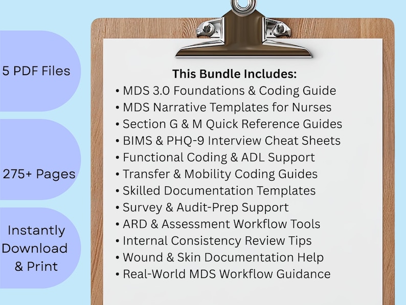Ultimate MDS 3.0 Nurse Bundle Coding, Documentation, Workflow Tools ...