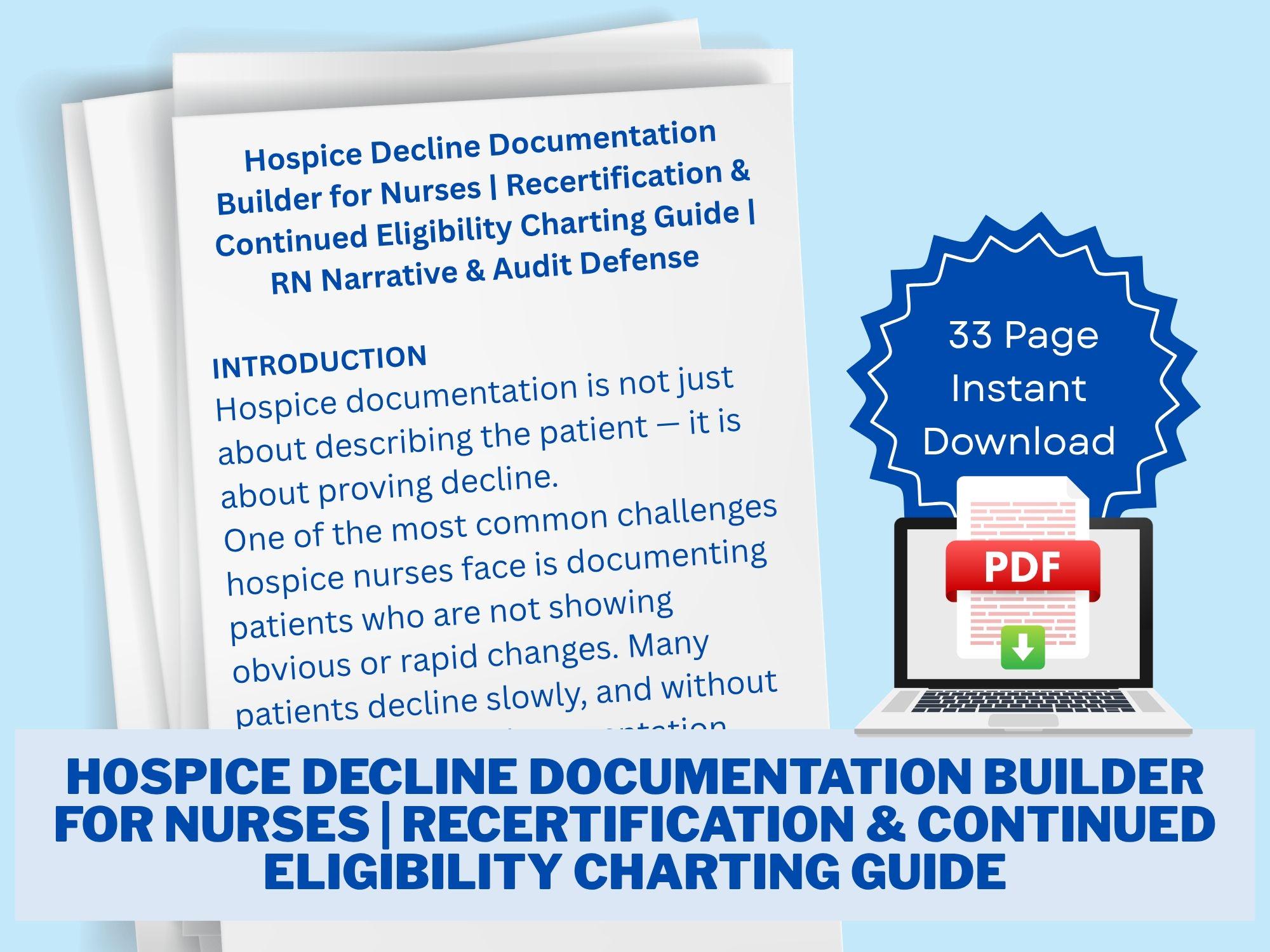 Hospice Nurse Documentation Bundle: Admission, PRN, Recertification ...