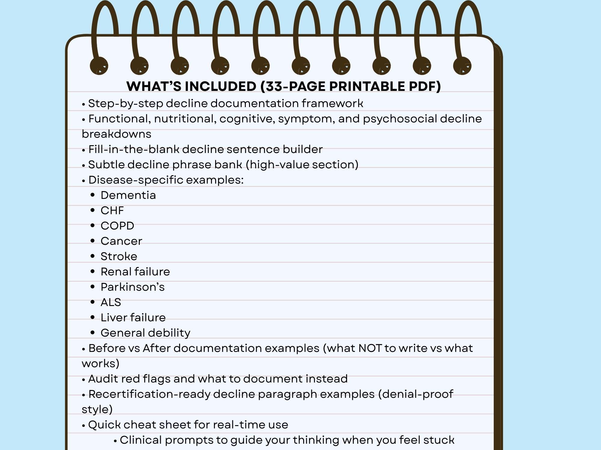 Hospice Nurse Documentation Bundle: Admission, PRN, Recertification ...