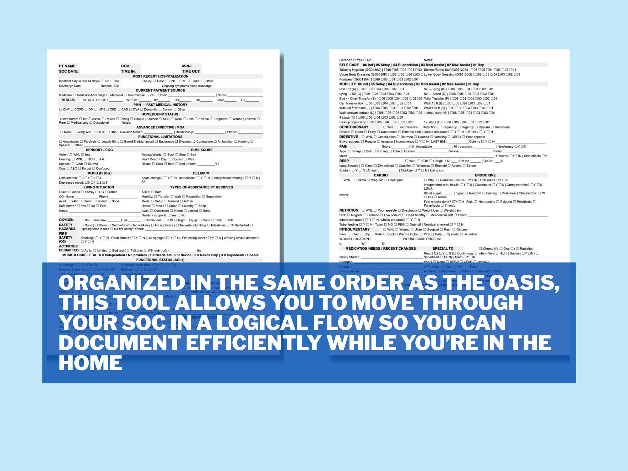 Home Health Nurse SOC Cheat Sheet | OASIS Documentation Guide ...