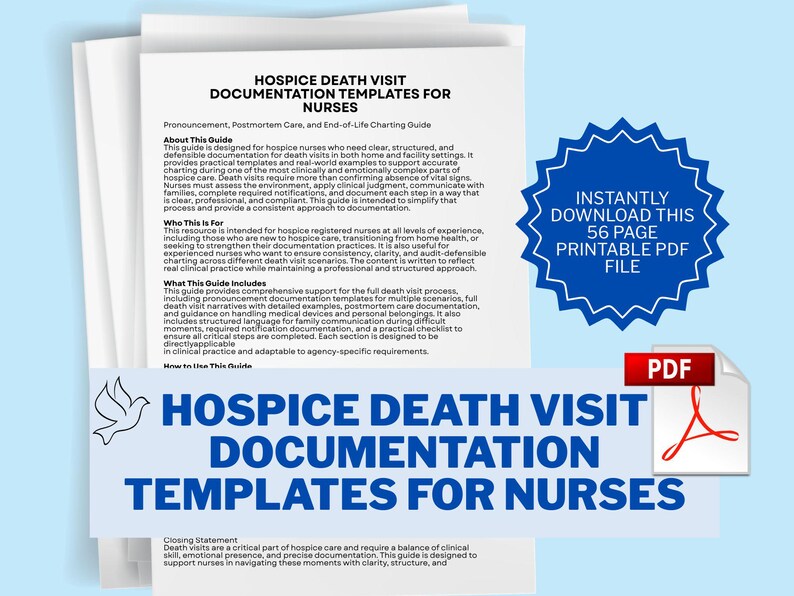 Hospice Nurse Documentation Bundle: Admission, PRN, Recertification ...
