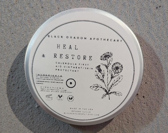 Calendula Herbal Balm – All Natural Plant Salve | Spagyric Botanical Balm | Skin Protection & Soothing Care