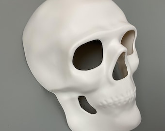 Masque de mascarade squelette blanc : masque de cosplay pour costume d'Halloween à faire soi-même en VRAC