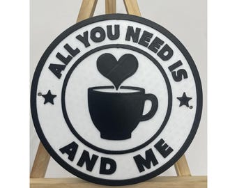 Beatles Inspired LED Coffee Sign - 'All You Need is Love', Multicolor Remote