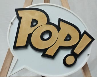 3D Printed Funko Pop RGB LED 7-Inch Lamp Sign With Remote Control high relief