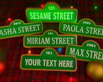 Personalized Sesame Street-Style LED Sign – Custom 3D Printed Plaque with Remote Control