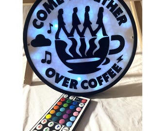 John Lennon The Beatles 3d printed coffee wall lamp Come together over coffee