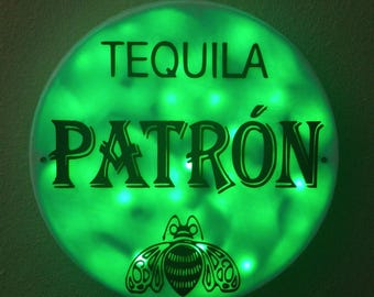 3D Printed Tequila Patron RGB LED Sign With Remote & app Control man cave decor