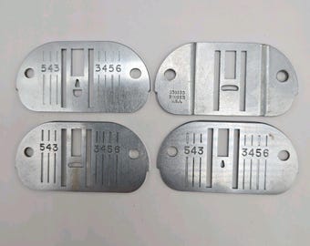 4-PACK Vintage SINGER Sewing Machine Needle Plates 381865 174198 171138 381245
