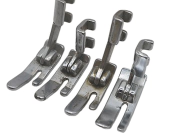 Lot 4 Vintage Sewing Presser Feet Simanco 170071 Singer Featherweight Low High