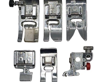 6-PK Sewing Machine Snap On Presser Feet Shank Adapter Feet A E J Brother Singer